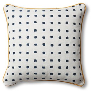 One Kings Lane Bamboo Trellis Decorative Throw Pillow Euro Sham Lumbar Pillow Cover Linen Blend  Made to Order